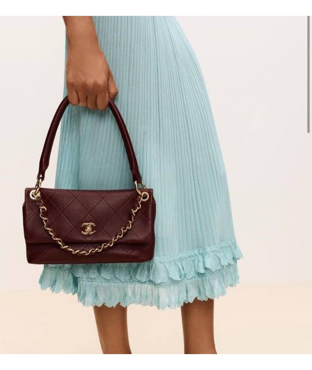 CHANEL Бирюзовая шелковая юбка макси, фото 2