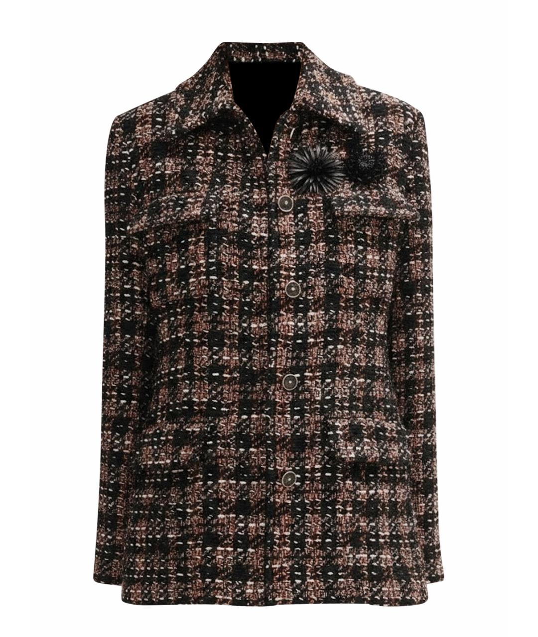 CHANEL Коричневый твидовый жакет/пиджак, фото 1