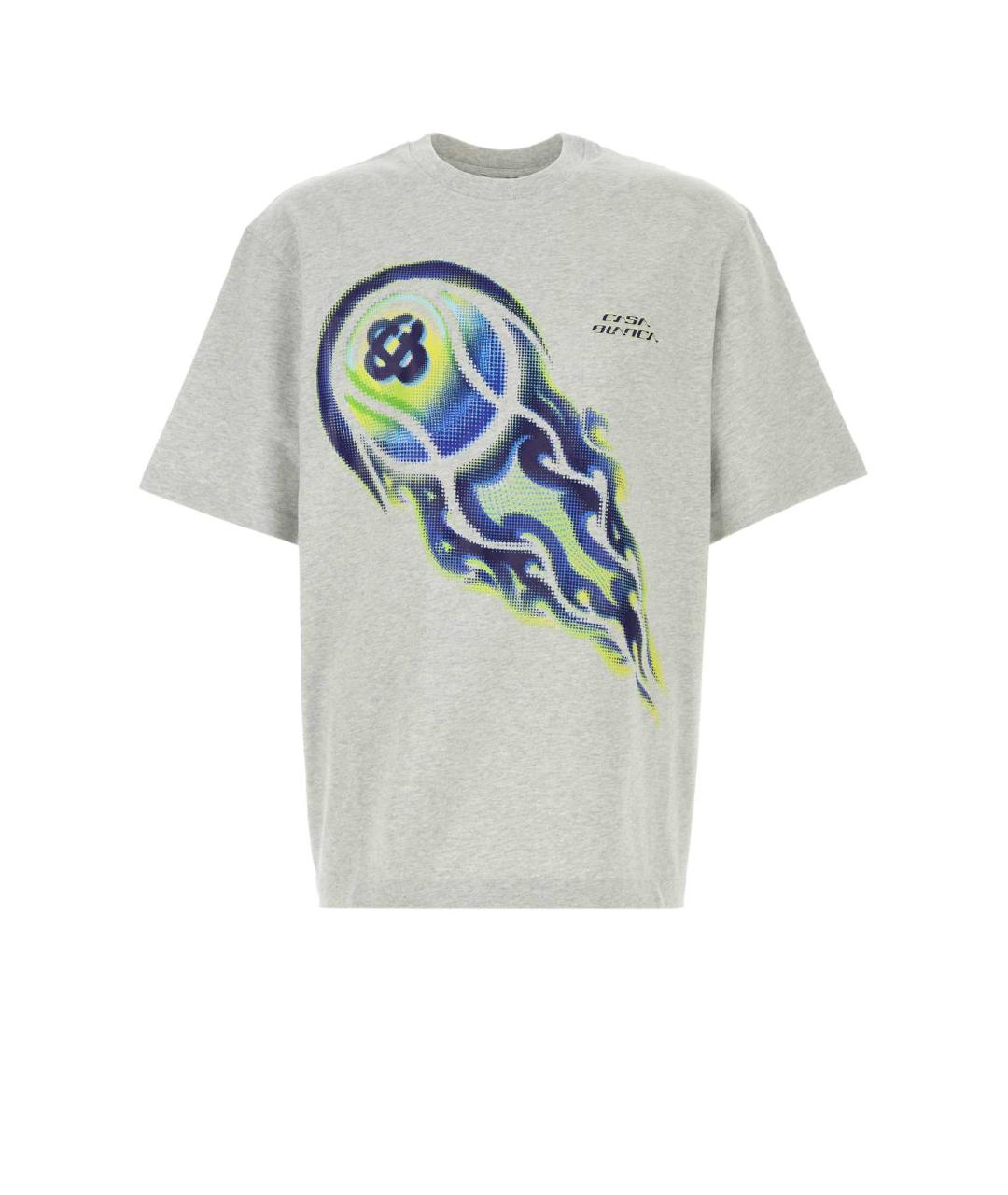 CASABLANCA Серая хлопковая футболка, фото 1