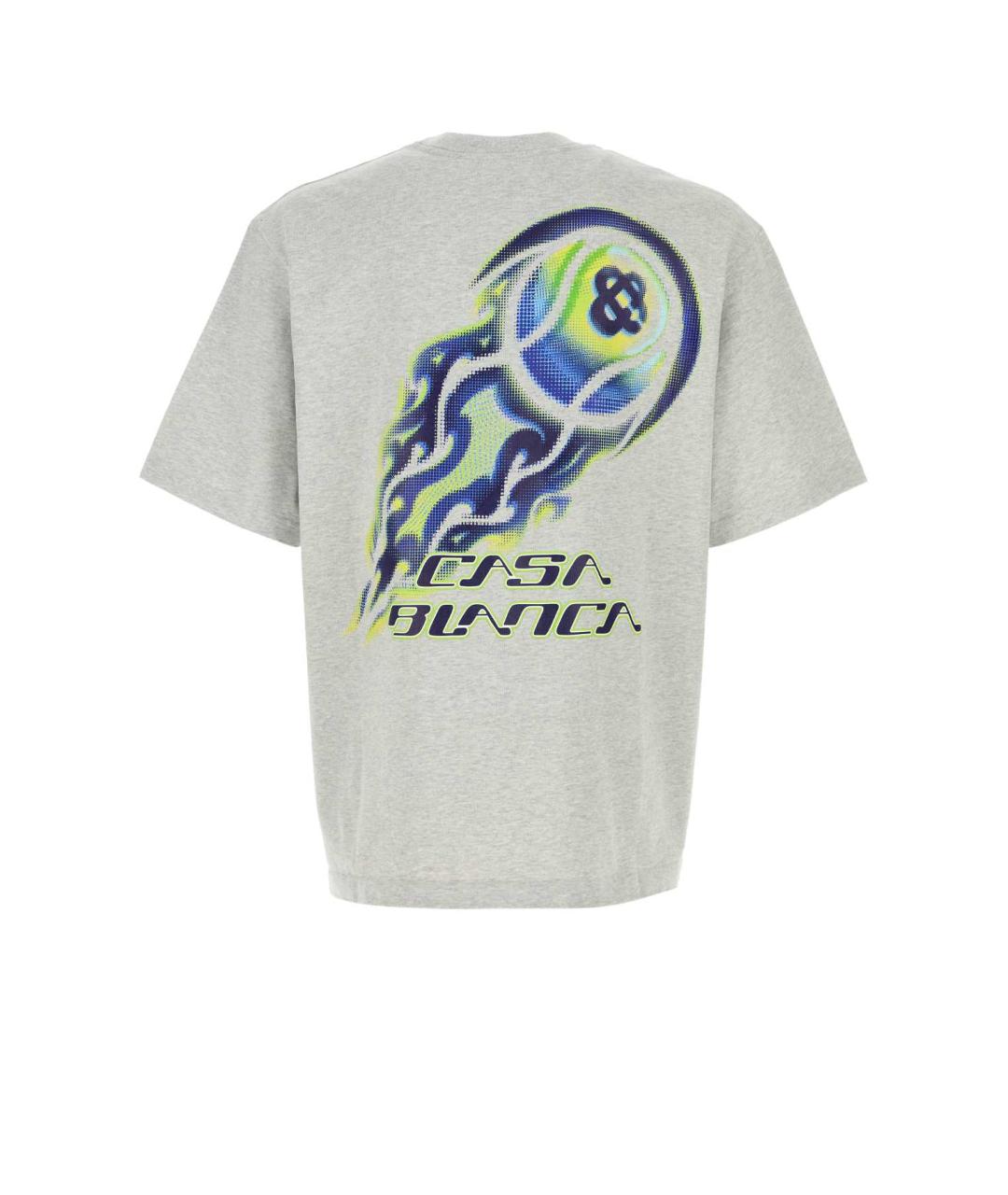 CASABLANCA Серая хлопковая футболка, фото 2