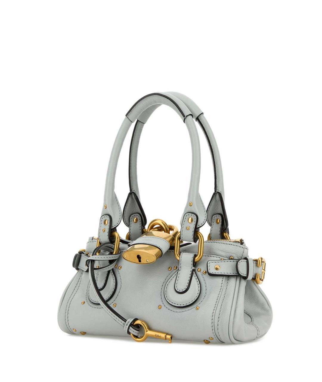 CHLOE Голубая кожаная сумка через плечо, фото 2