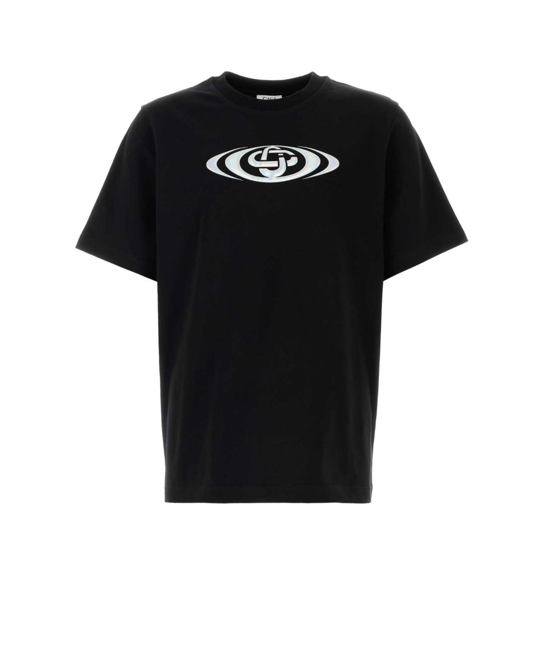 CASABLANCA Черная хлопковая футболка, фото 1