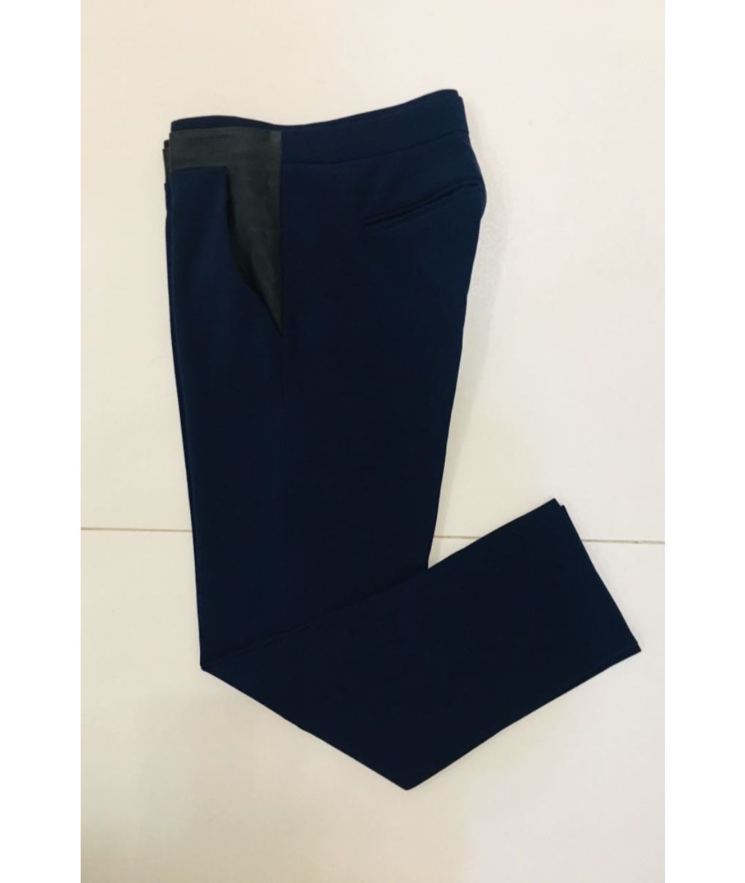 PINKO Темно-синие вискозные брюки узкие, фото 7