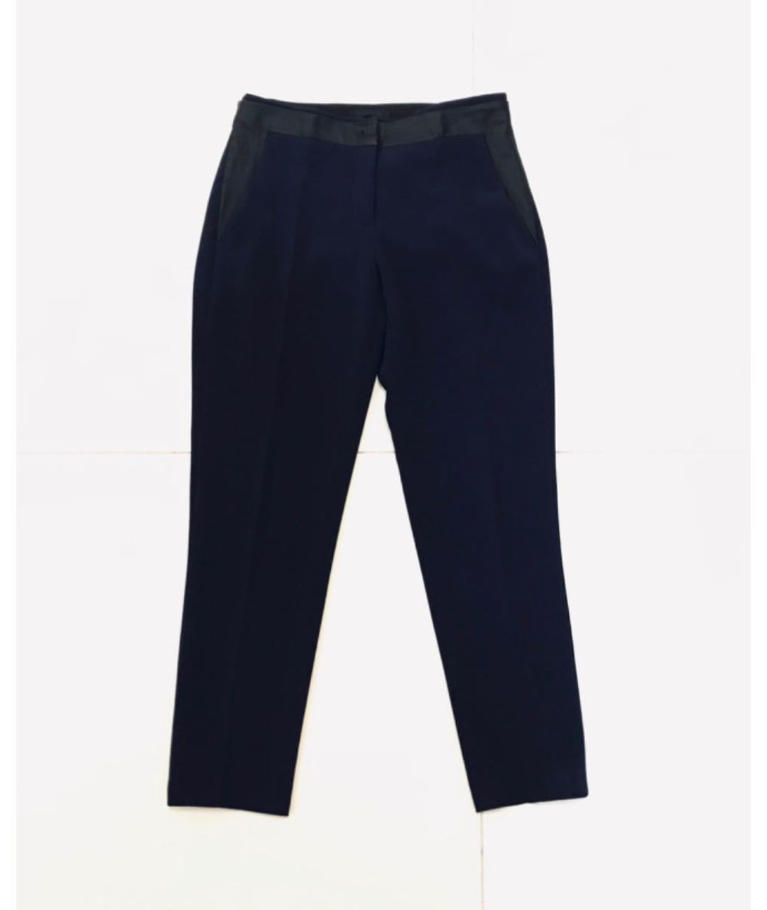 PINKO Темно-синие вискозные брюки узкие, фото 5