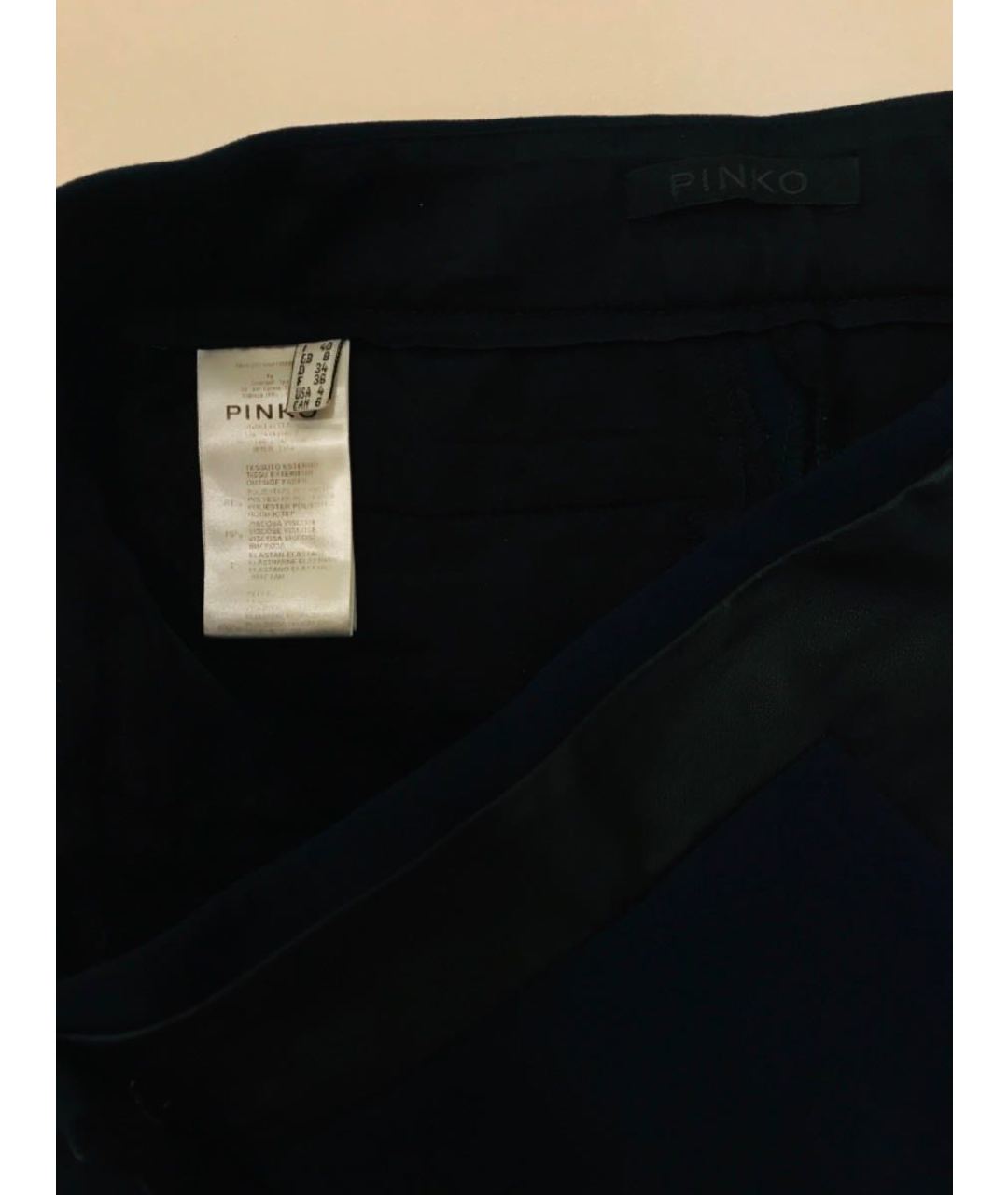 PINKO Темно-синие вискозные брюки узкие, фото 6