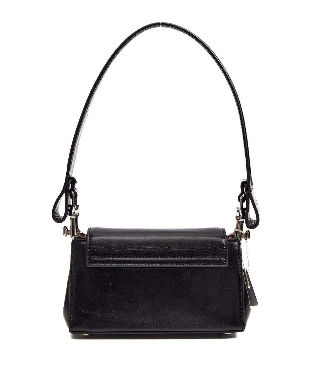 VIVIENNE WESTWOOD Черная кожаная сумка с короткими ручками, фото 4