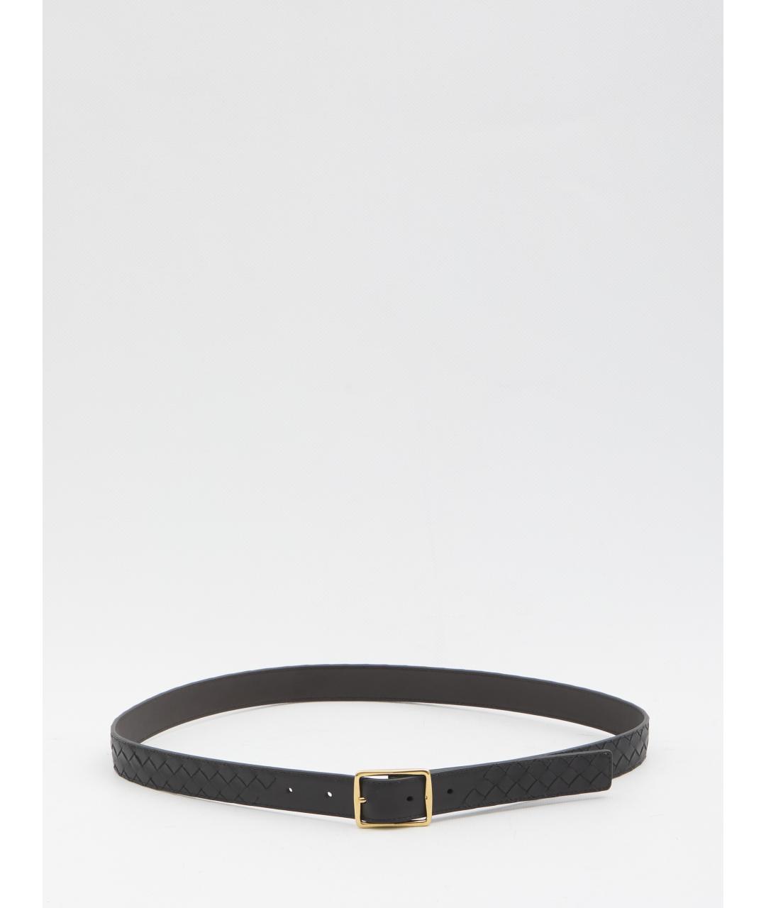 BOTTEGA VENETA Черный кожаный ремень, фото 3