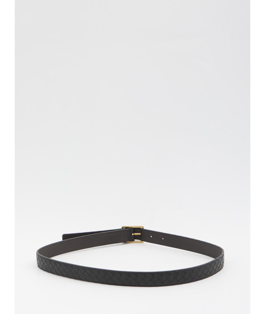 BOTTEGA VENETA Черный кожаный ремень, фото 2