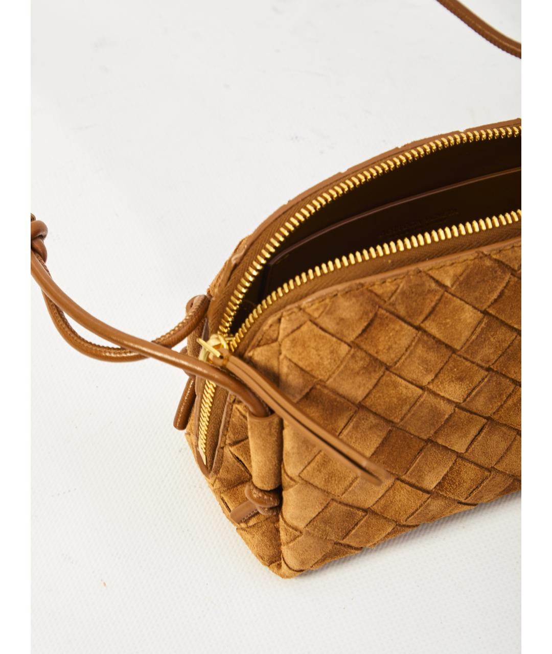 BOTTEGA VENETA Коричневая замшевая сумка через плечо, фото 4