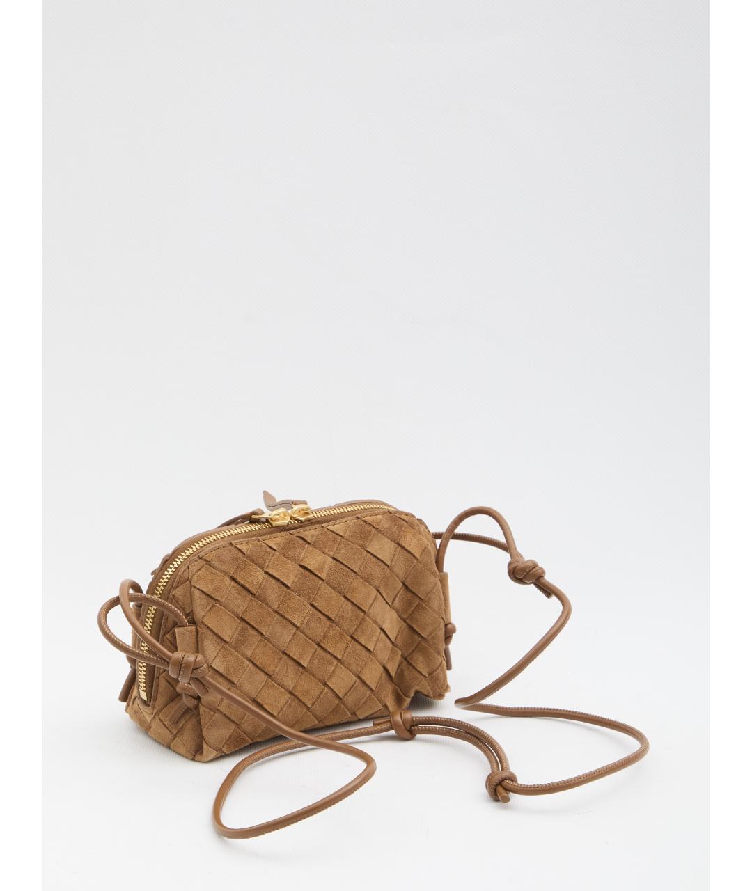 BOTTEGA VENETA Коричневая замшевая сумка через плечо, фото 2