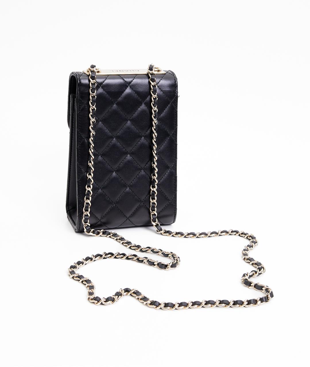 CHANEL Черная кожаная сумка через плечо, фото 3