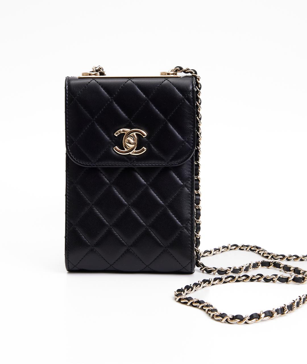 CHANEL Черная кожаная сумка через плечо, фото 7