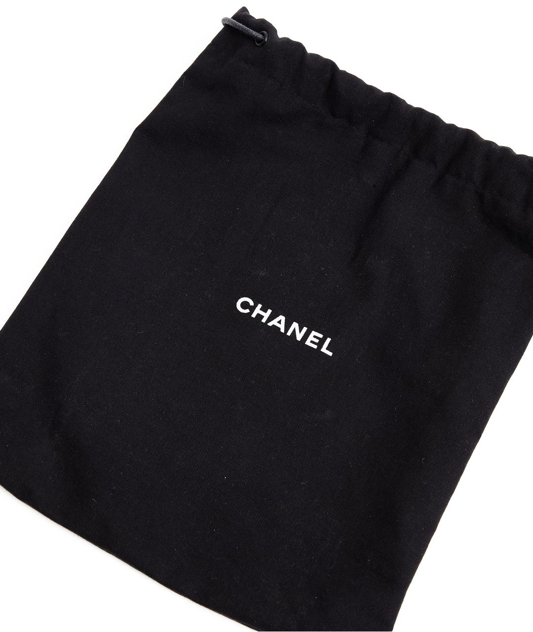 CHANEL Черная кожаная сумка через плечо, фото 6