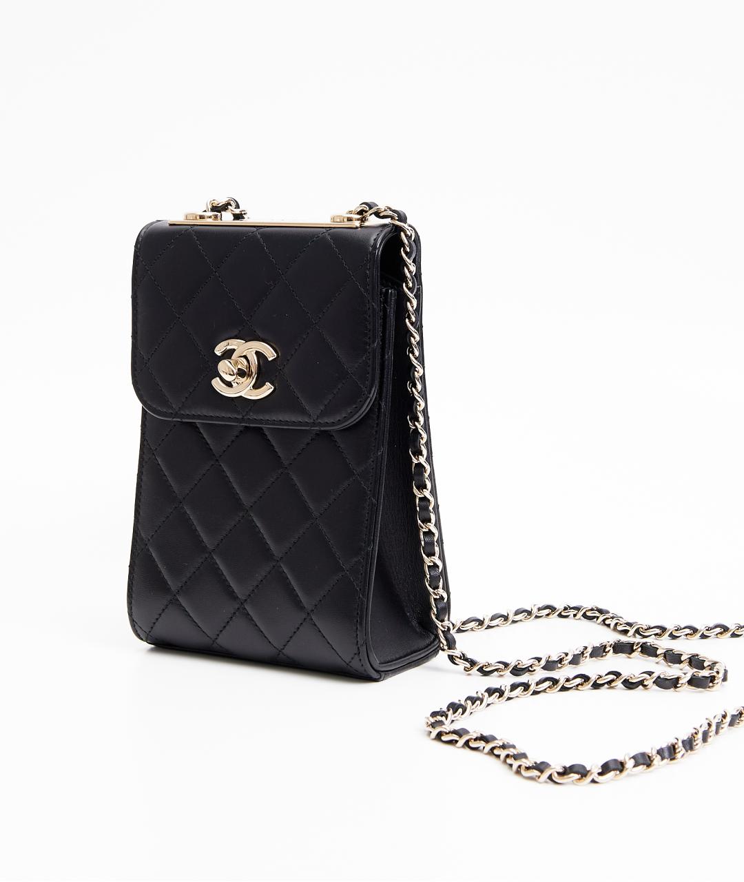 CHANEL Черная кожаная сумка через плечо, фото 2