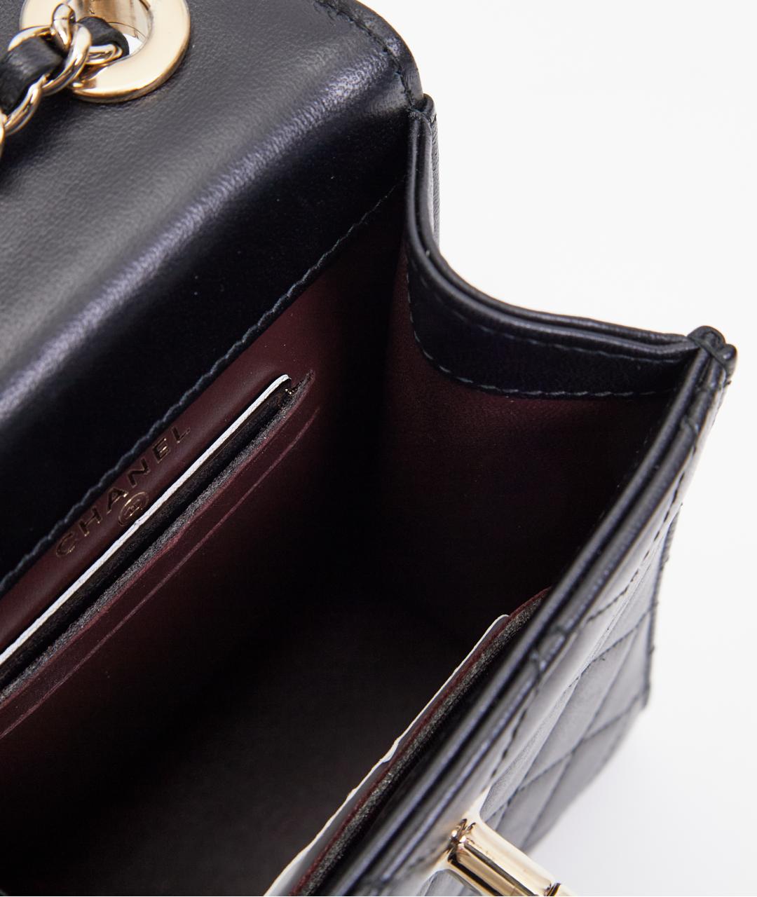 CHANEL Черная кожаная сумка через плечо, фото 5