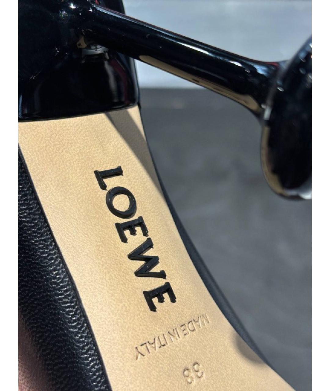LOEWE Черные кожаные туфли, фото 3