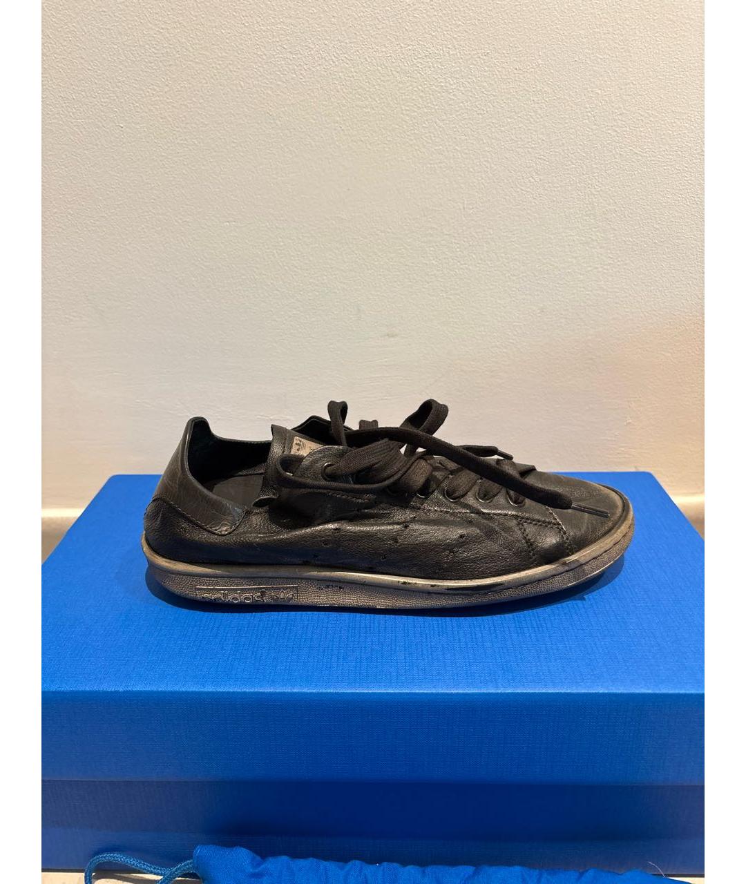 ADIDAS Черные кожаные кеды, фото 6