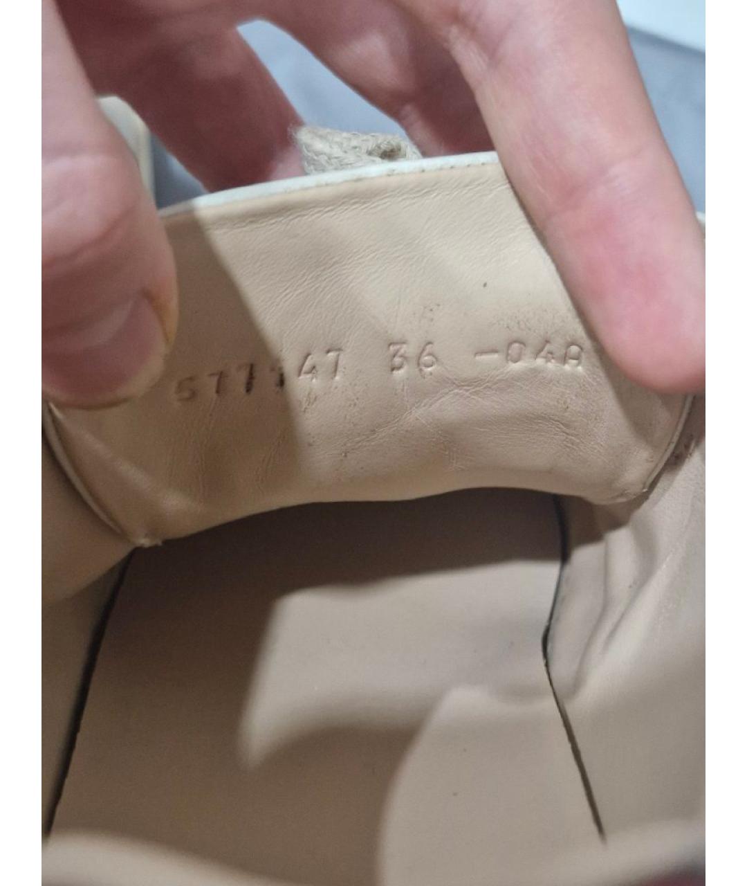 GUCCI Белые кожаные кеды, фото 6