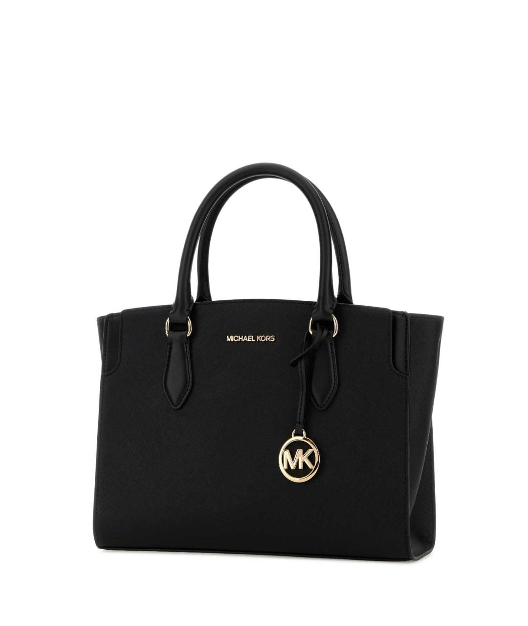 MICHAEL KORS Черная кожаная сумка тоут, фото 2