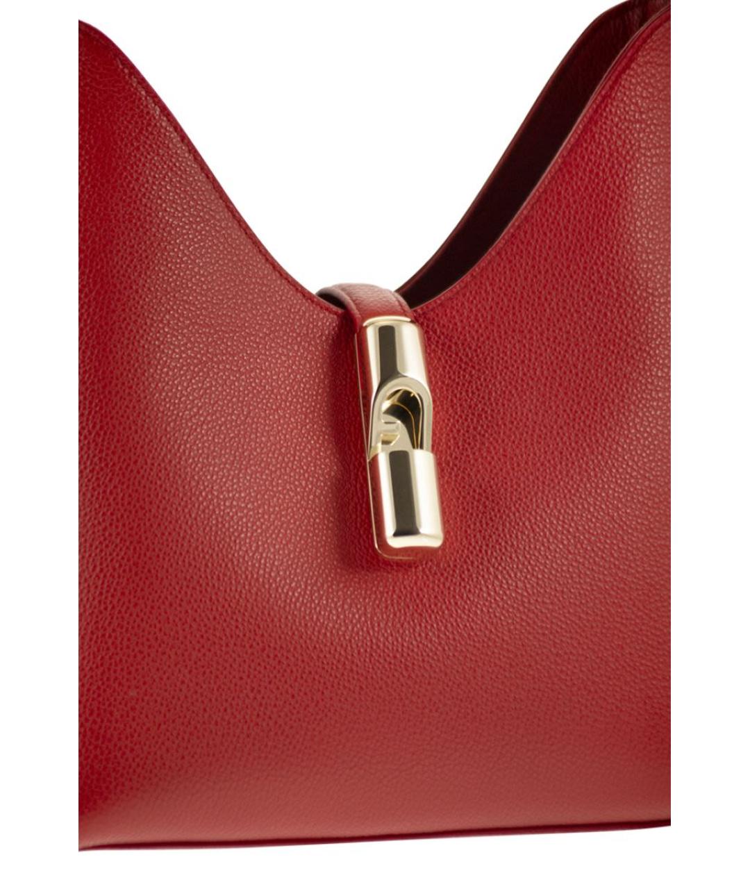 FURLA Красная кожаная сумка через плечо, фото 5