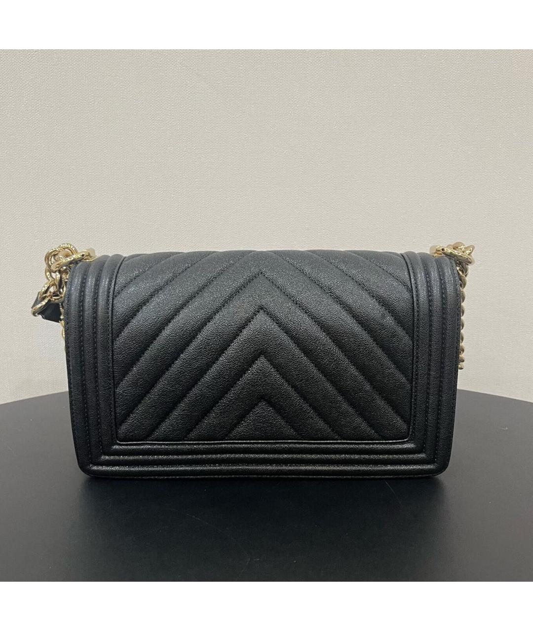 CHANEL Черная кожаная сумка через плечо, фото 3