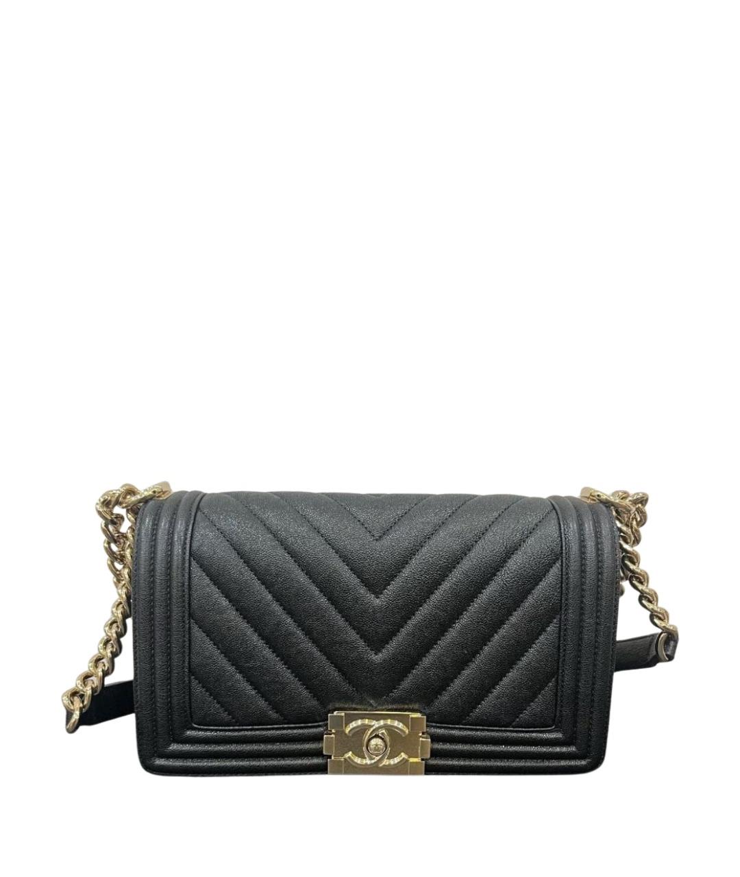 CHANEL Черная кожаная сумка через плечо, фото 1
