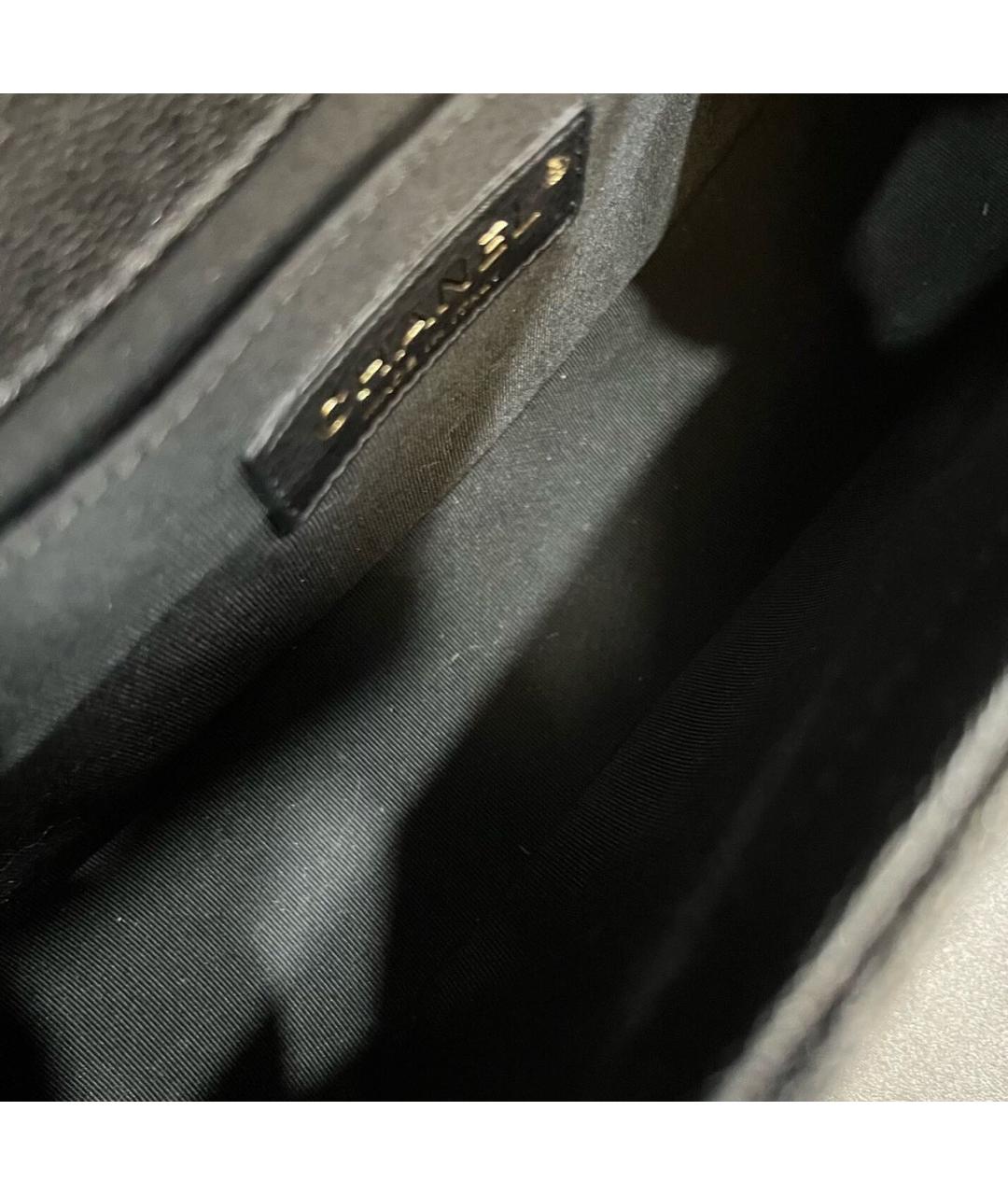 CHANEL Черная кожаная сумка через плечо, фото 7