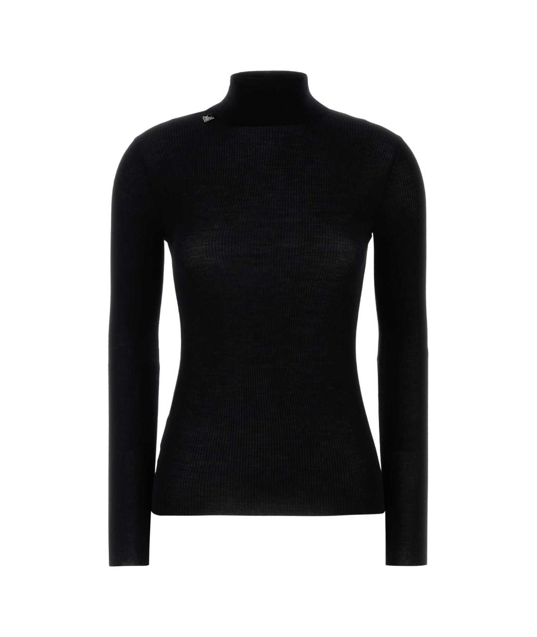 PRADA Черный шерстяной джемпер / свитер, фото 1