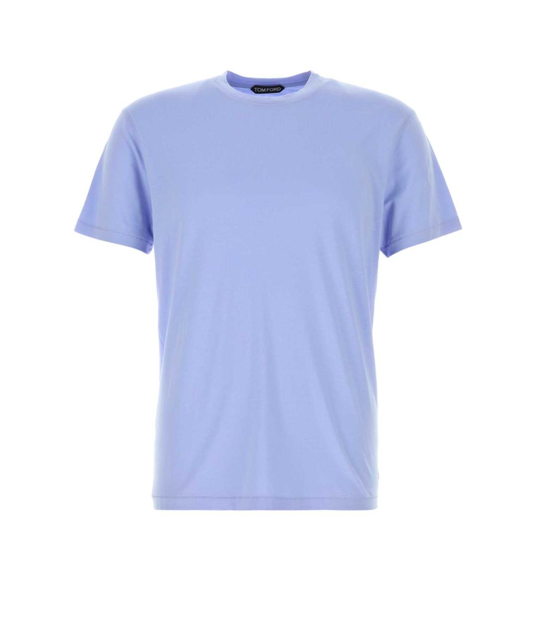 TOM FORD Голубая хлопковая футболка, фото 1