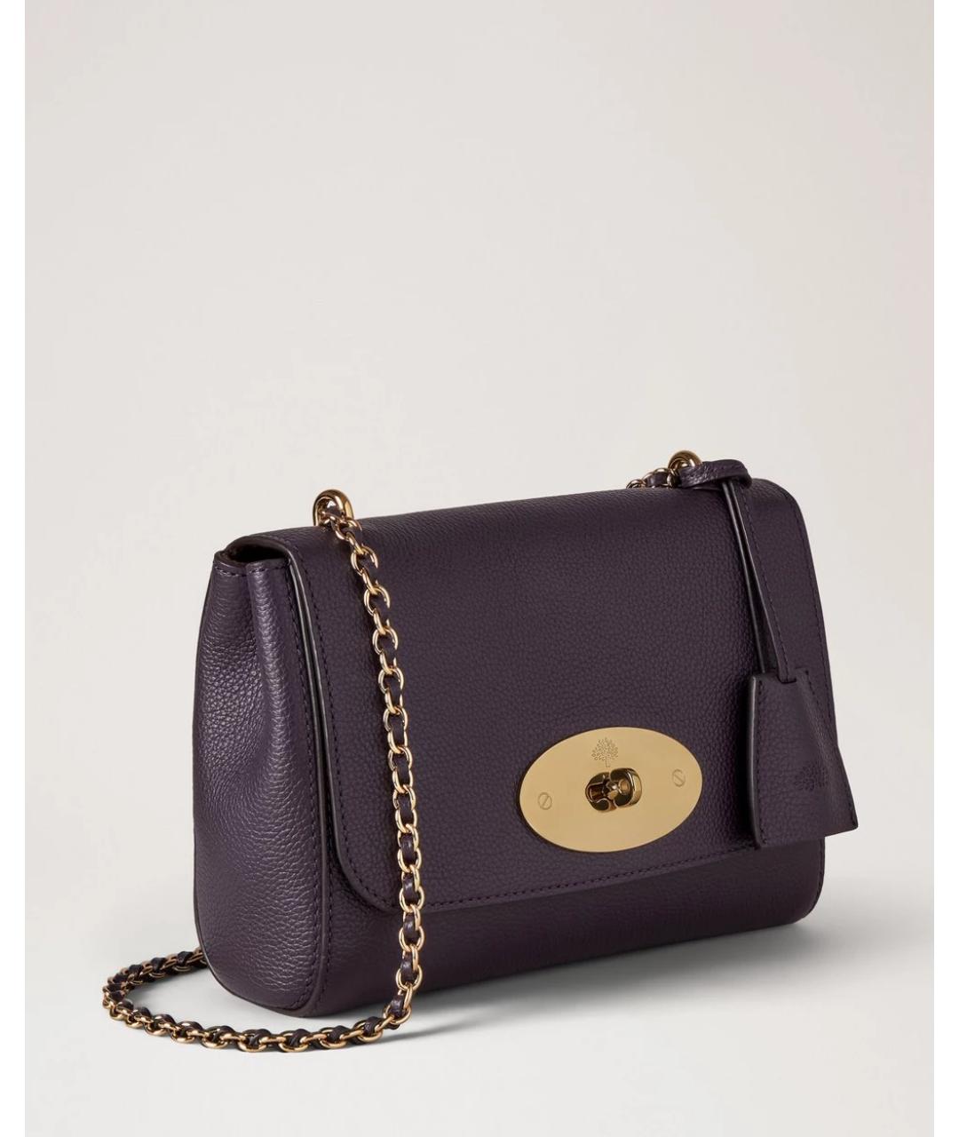 MULBERRY Фиолетовая кожаная сумка через плечо, фото 4