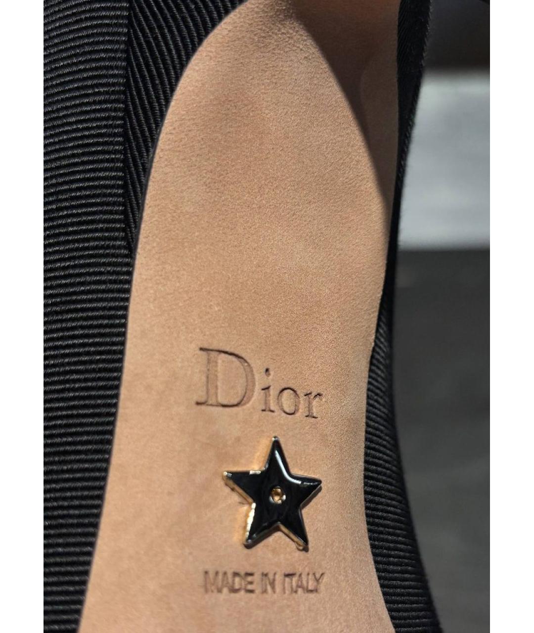 CHRISTIAN DIOR Черные текстильные туфли, фото 4