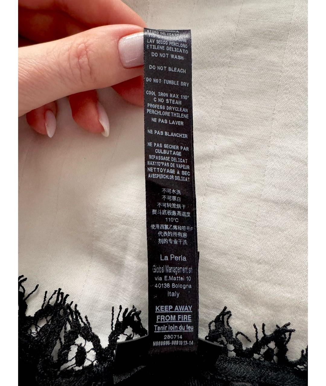 LA PERLA Черный шелковый корсет, фото 4