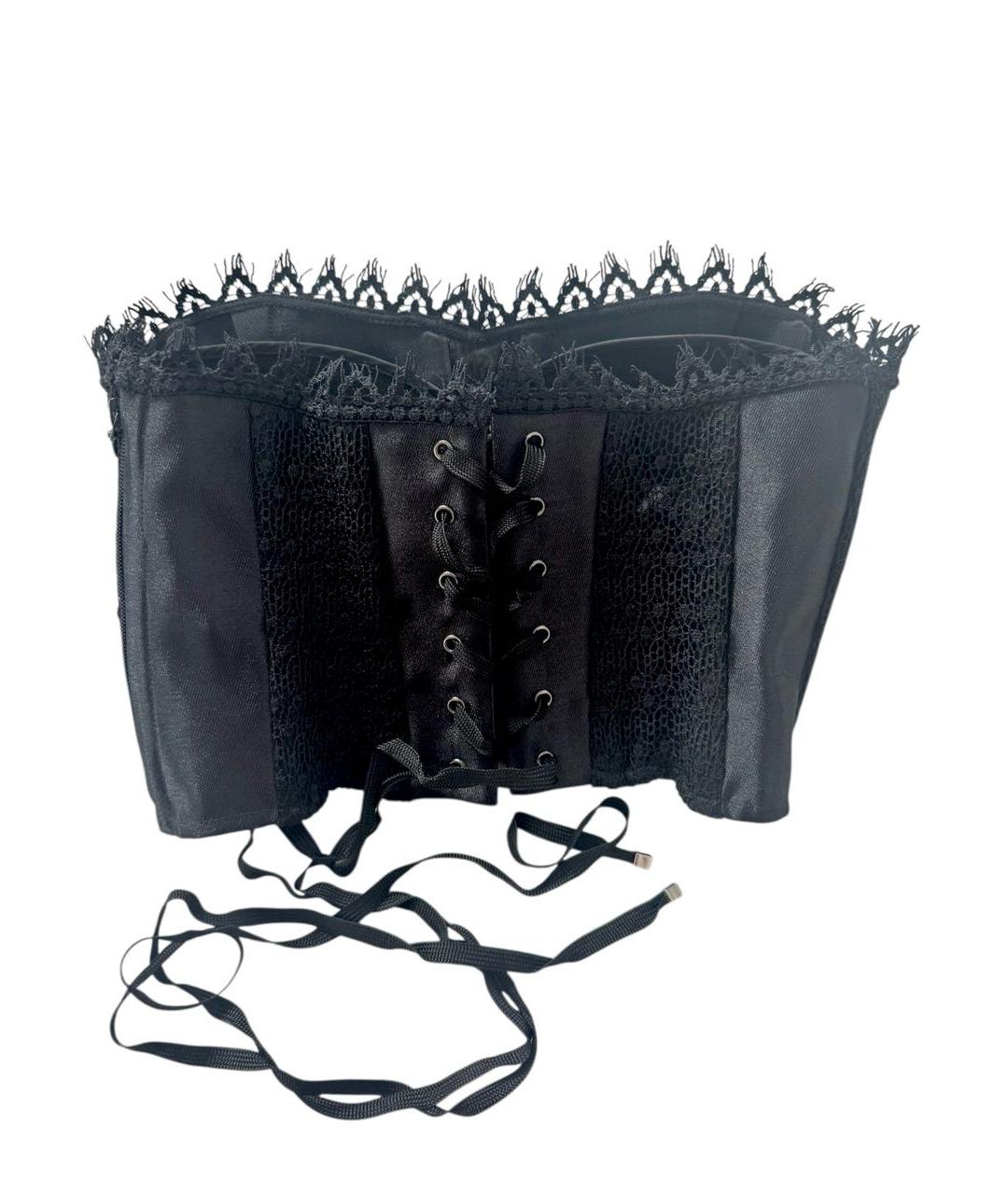 LA PERLA Черный шелковый корсет, фото 2