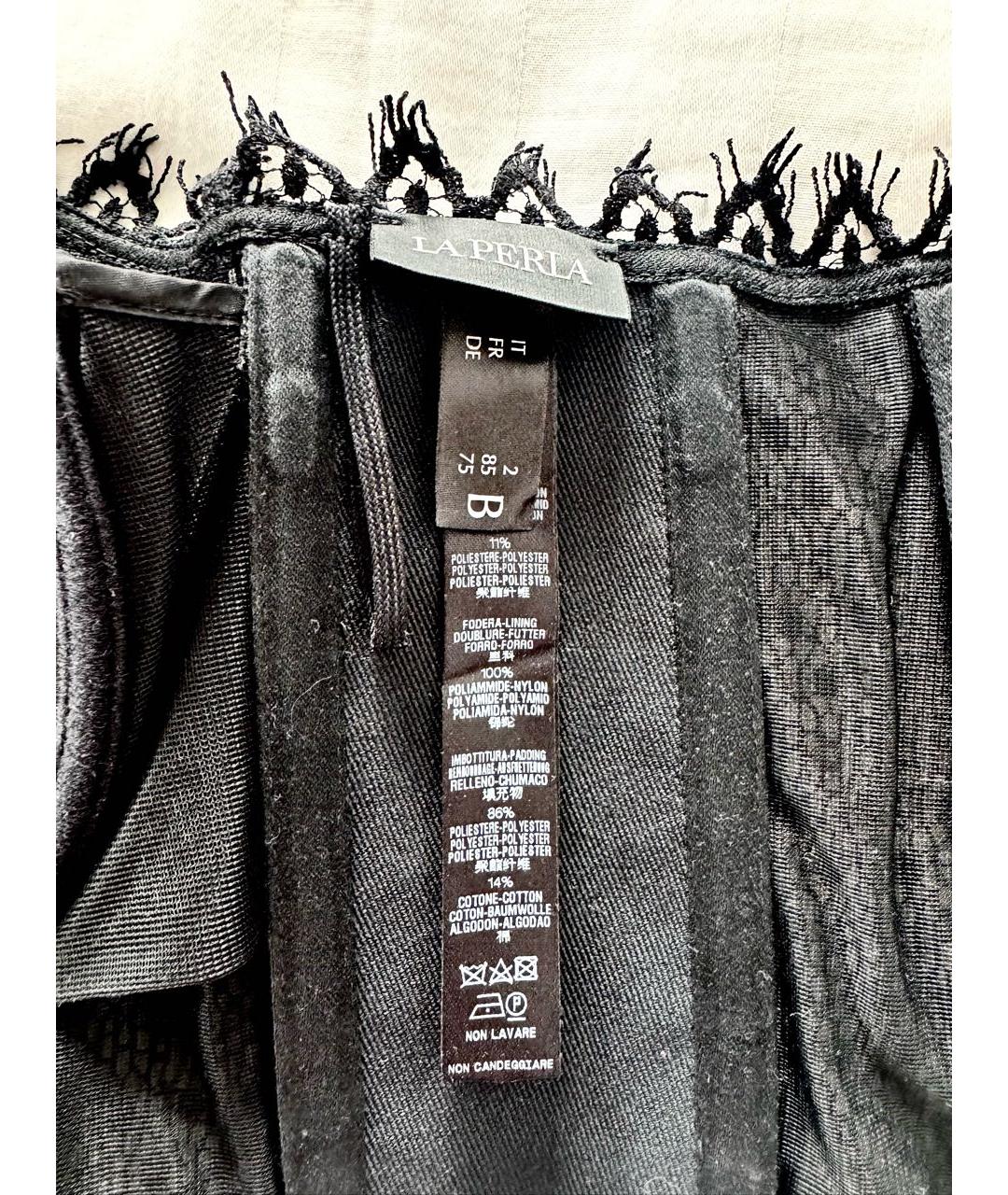 LA PERLA Черный шелковый корсет, фото 3