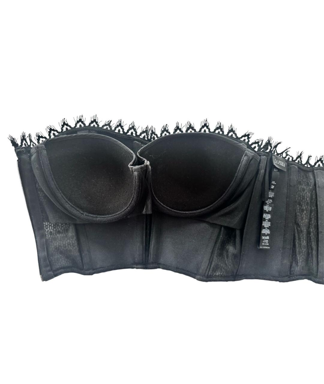 LA PERLA Черный шелковый корсет, фото 5