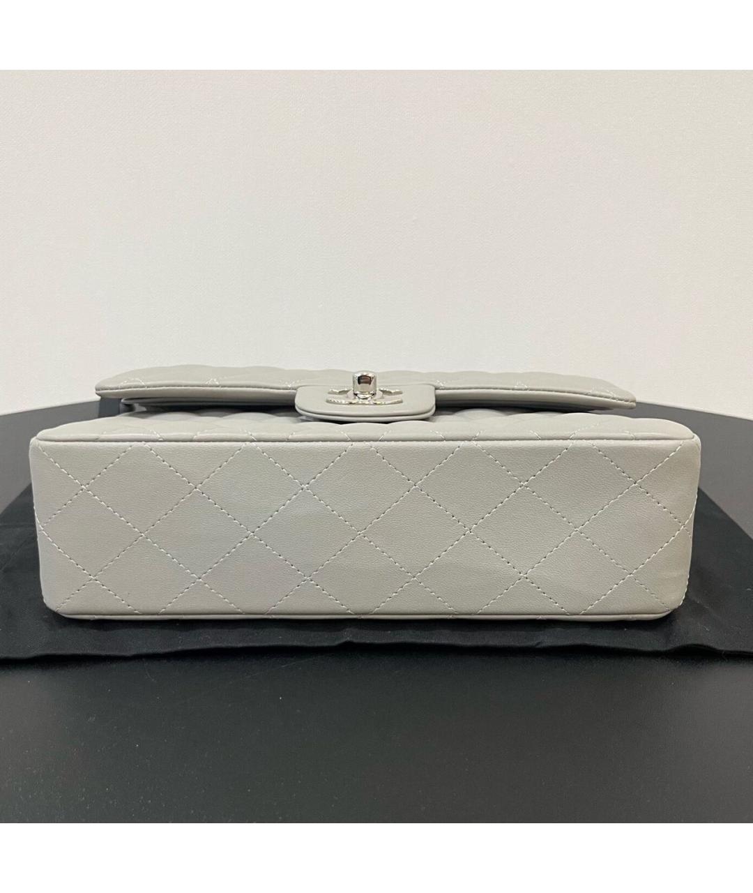 CHANEL Серая кожаная сумка через плечо, фото 6