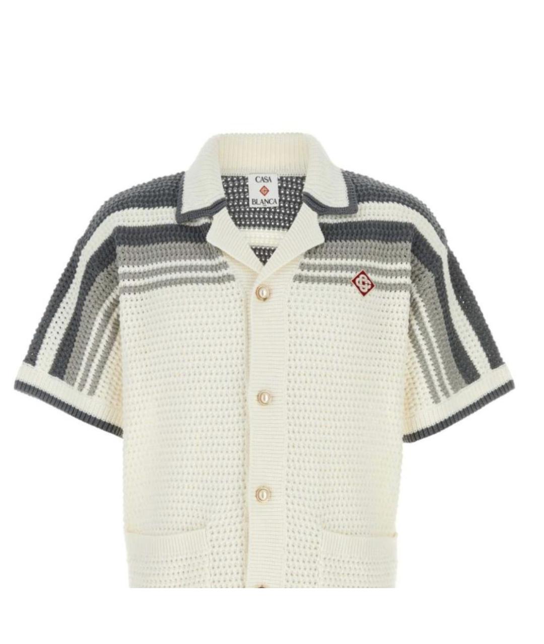 CASABLANCA Белая хлопковая кэжуал рубашка, фото 3