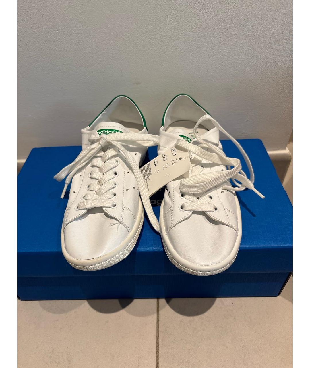 ADIDAS Белые кожаные кеды, фото 2