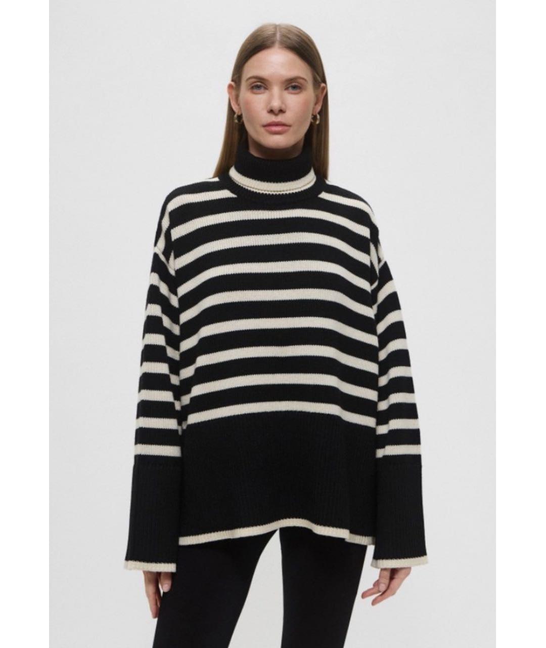 TOTEME Черный шерстяной джемпер / свитер, фото 2