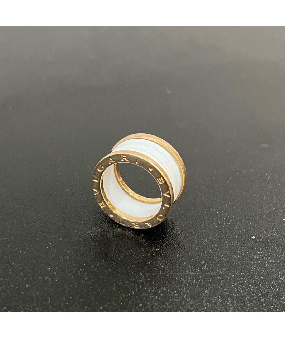 BVLGARI Белое кольцо из розового золота, фото 3