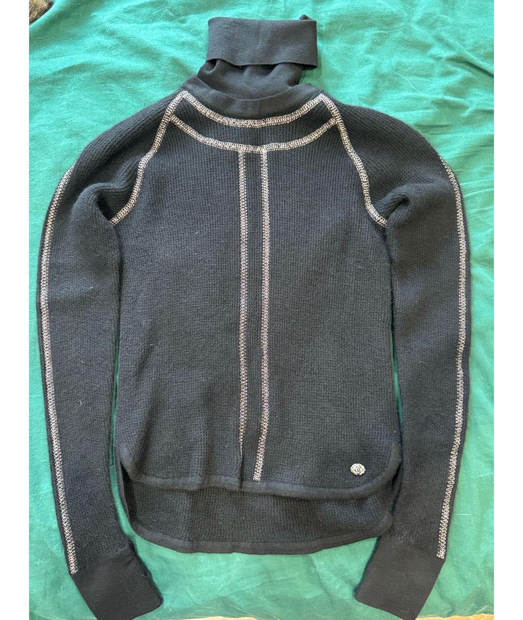 CHANEL Черный кашемировый джемпер / свитер, фото 5