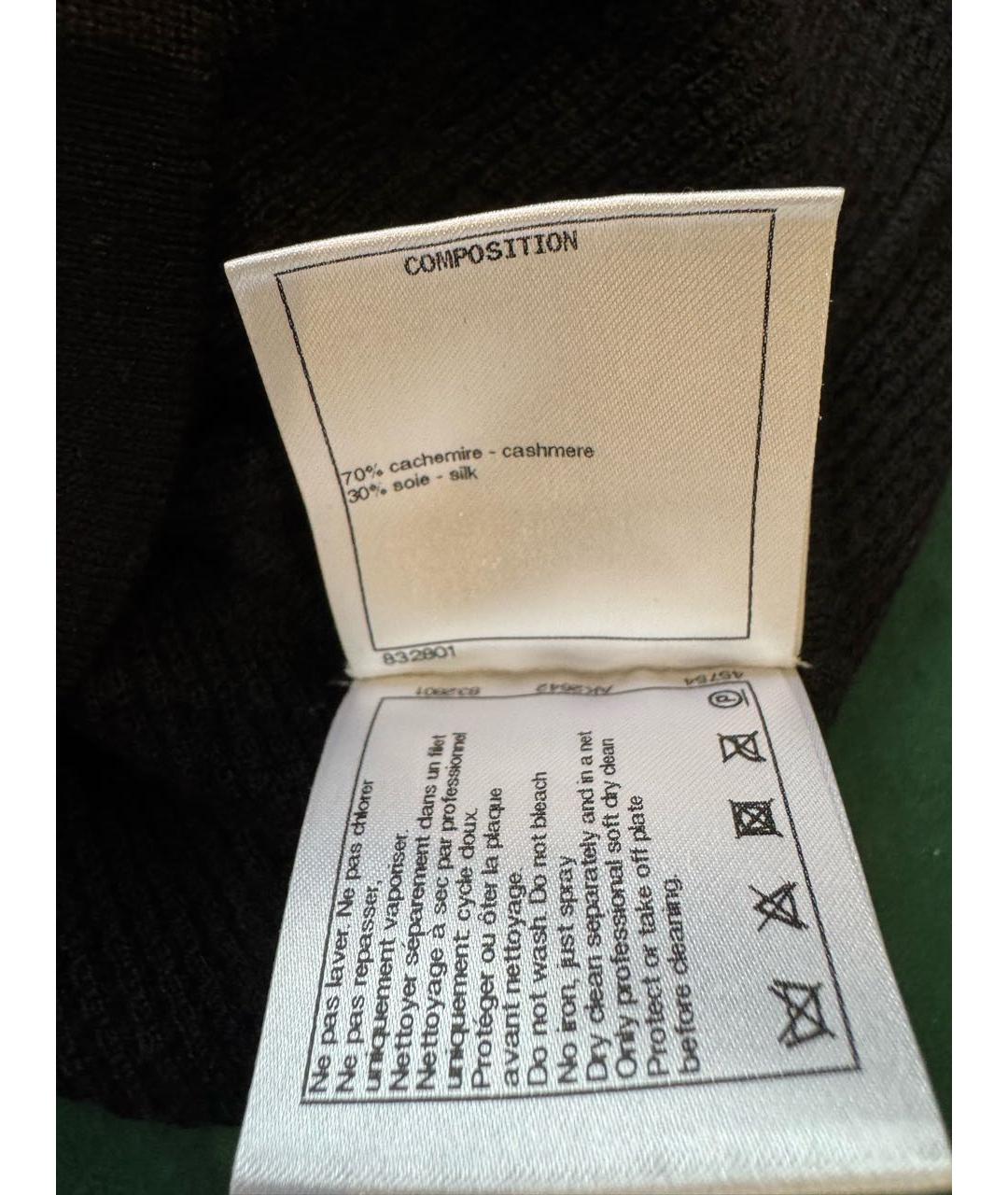 CHANEL Черный кашемировый джемпер / свитер, фото 3