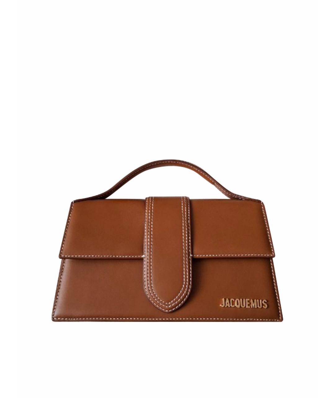 JACQUEMUS Коричневая кожаная сумка через плечо, фото 1