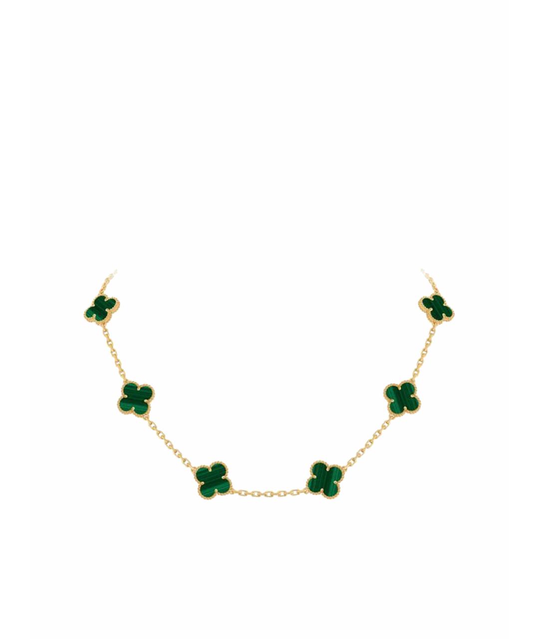 VAN CLEEF & ARPELS Зеленые колье из желтого золота, фото 1