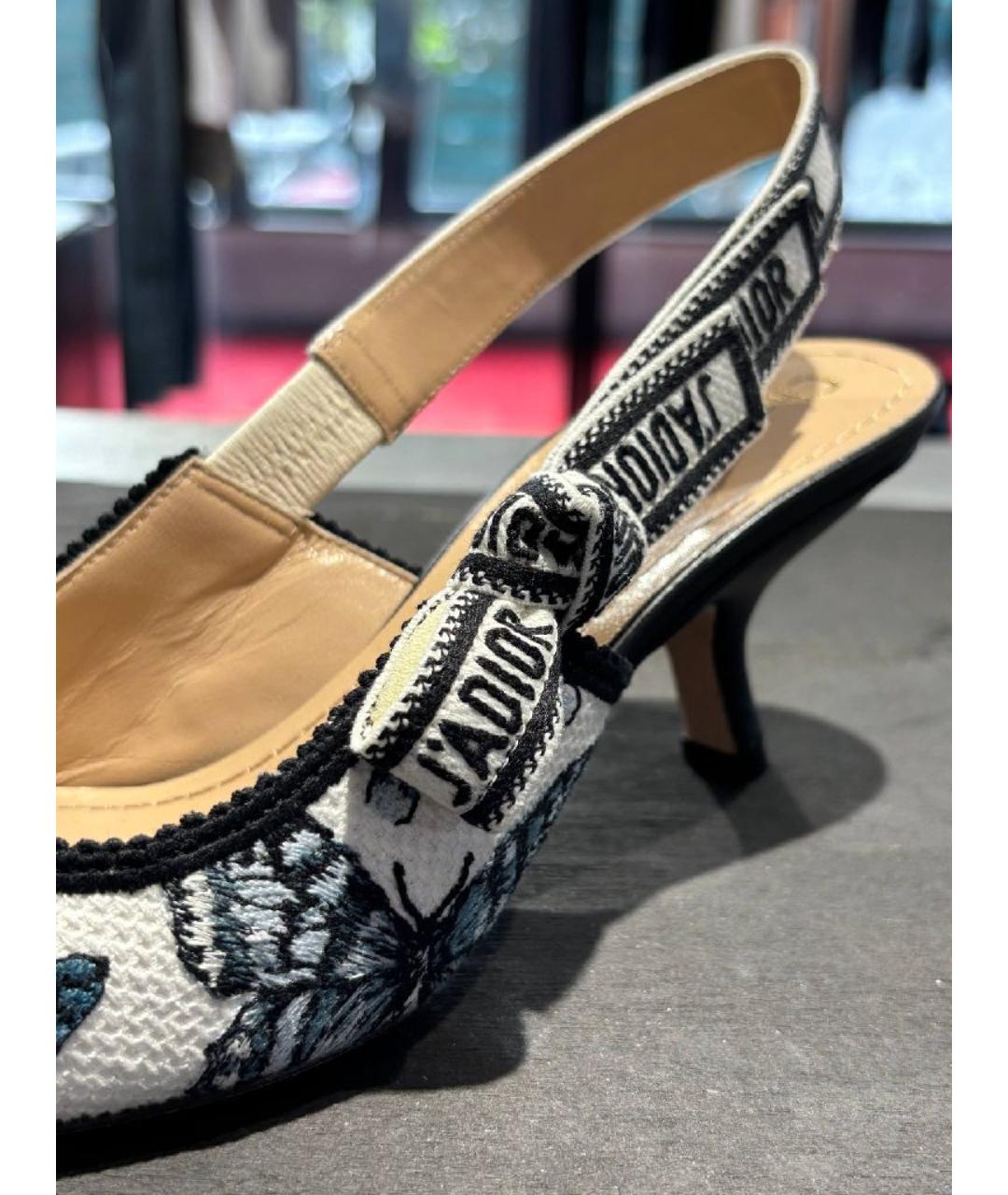 CHRISTIAN DIOR Мульти текстильные туфли, фото 4