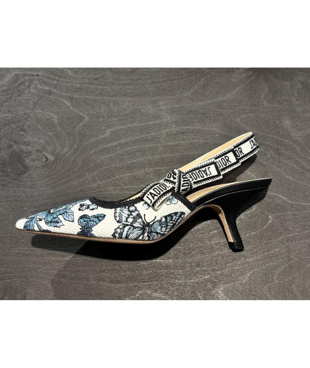 CHRISTIAN DIOR Мульти текстильные туфли, фото 6