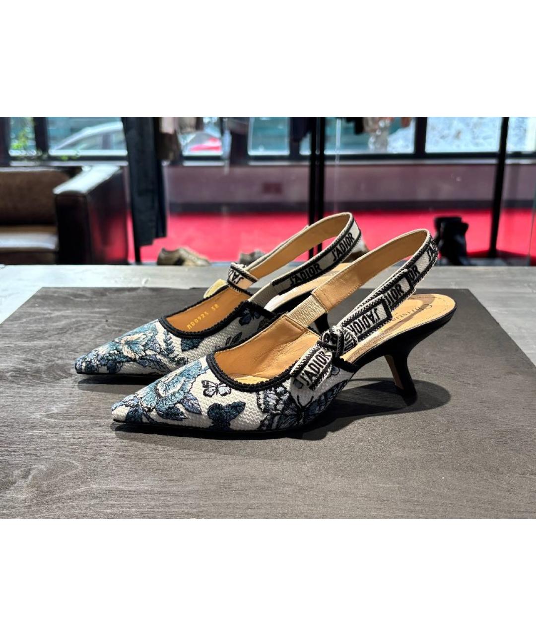 CHRISTIAN DIOR Мульти текстильные туфли, фото 2