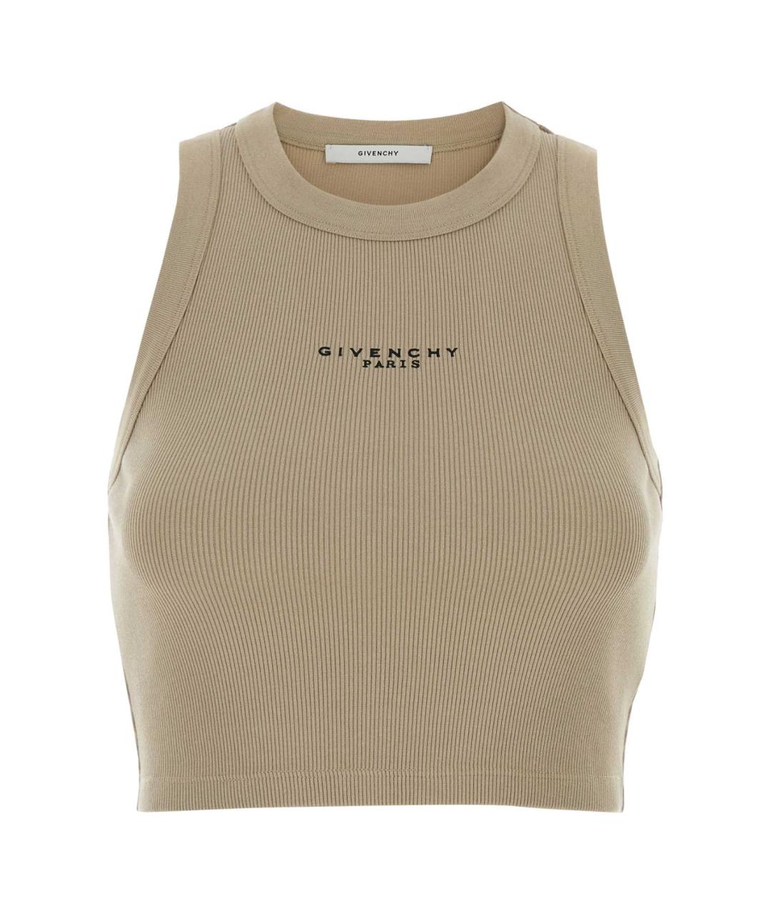 GIVENCHY Бежевая хлопковая майка, фото 1