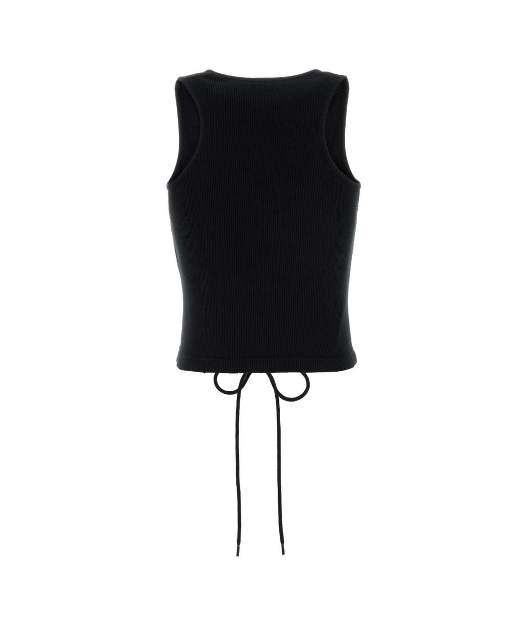 BALENCIAGA Черная хлопковая майка, фото 2