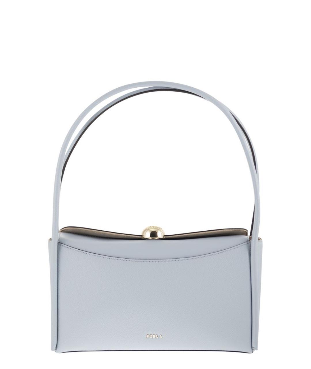 FURLA Голубая кожаная сумка через плечо, фото 1